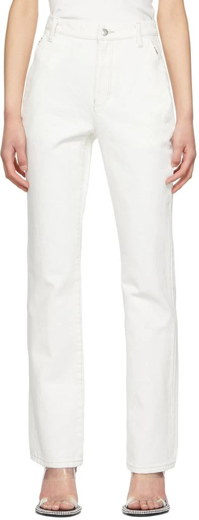 商品Alexander Wang|Off-White Invisible Zip Jeans,价格¥943,第1张图片