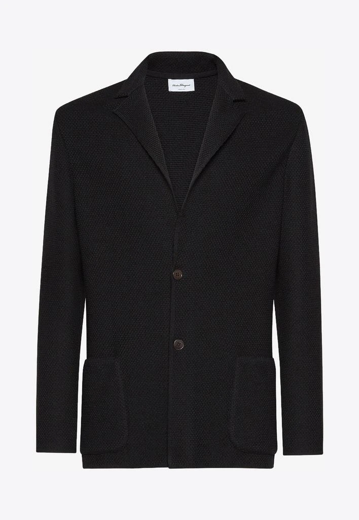 商品Salvatore Ferragamo|Single-Breasted Knitted Blazer,价格¥7115,第3张图片详细描述