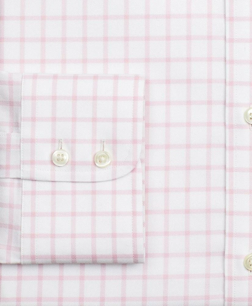 商品Brooks Brothers|Stretch Regent Regular-Fit Dress Shirt, Non-Iron Twill Button-Down Collar Grid Check,价格¥576,第3张图片详细描述