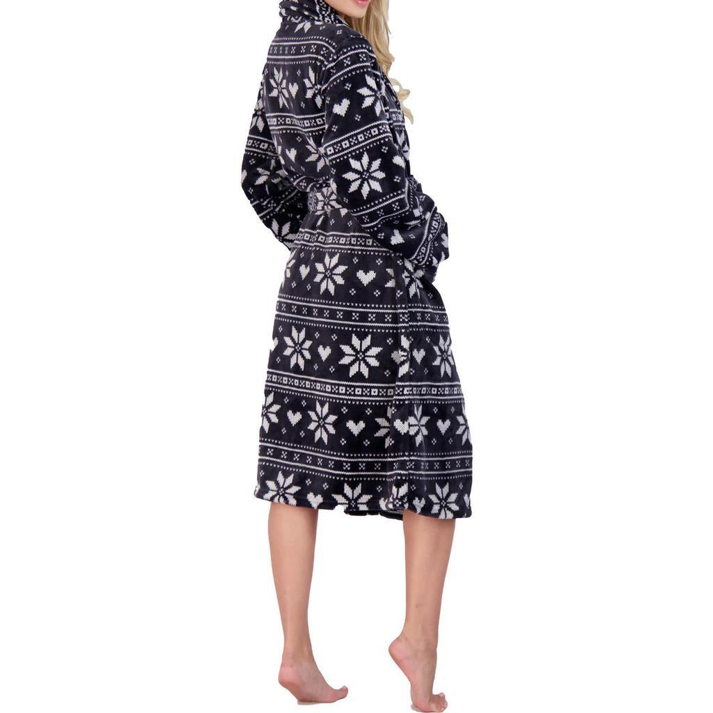 商品P.J. Salvage|PJ Salvage Women's Printed Mid-Length Belted Plush Robe,价格¥259,第4张图片详细描述