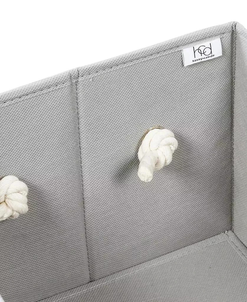 Set of 3 Large Fabric Storage Bins with Handles, Heather 商品