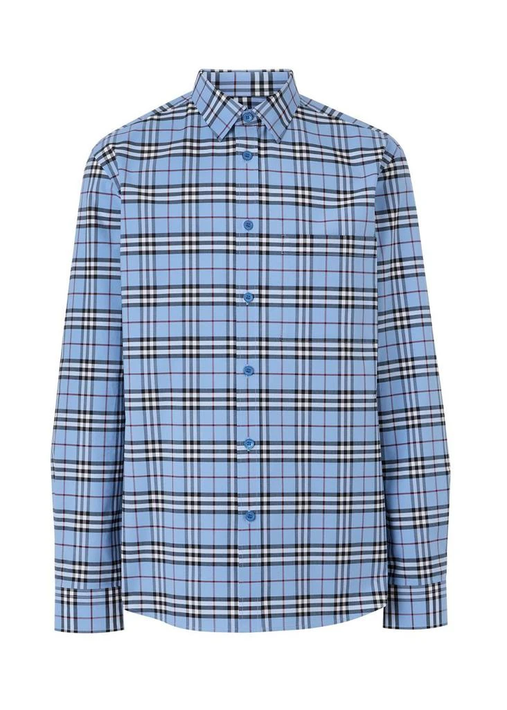 商品Burberry|Vintage check stretch cotton poplin shirt,价格¥2662,第1张图片