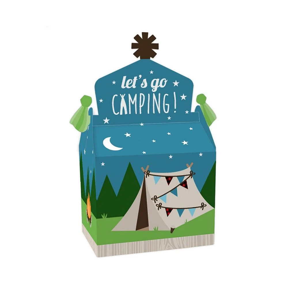 商品Big Dot of Happiness|Happy Camper - Treat Box Party Favors - Camping Baby Shower or Birthday Party Goodie Gable Boxes - Set of 12,价格¥142,第1张图片