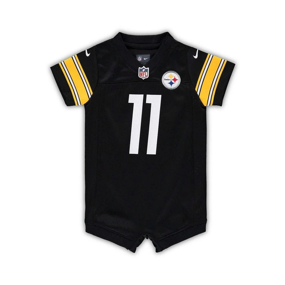 商品NIKE|Infant Chase Claypool Black Pittsburgh Steelers Game Romper Jersey,价格¥374,第3张图片详细描述