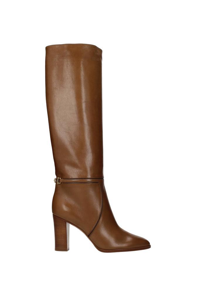 商品Celine|Boots claude Leather Beige Dark Beige,价格¥5723,第1张图片