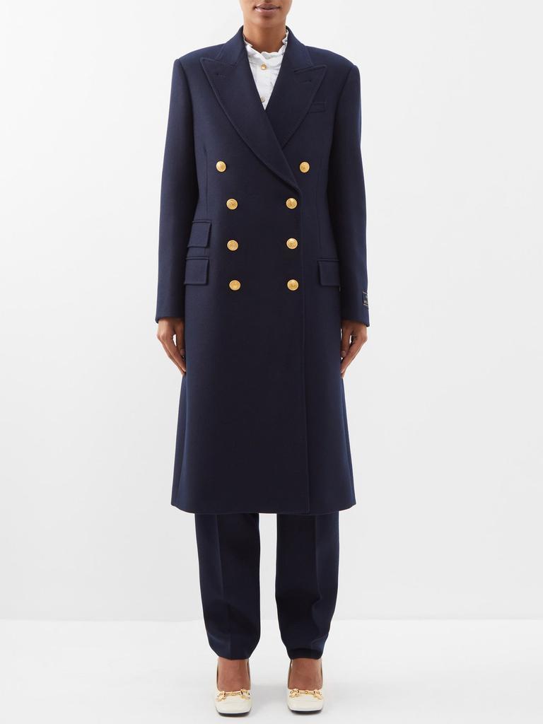 商品Gucci|Double-breasted cashmere-twill coat,价格¥31942,第1张图片