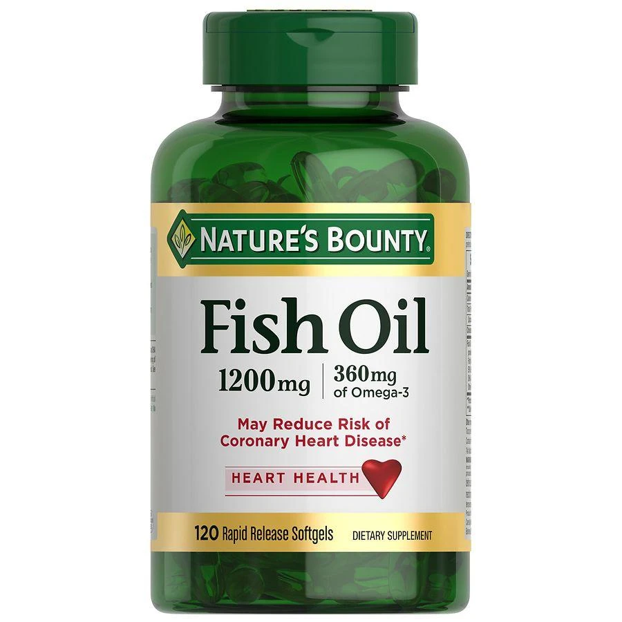 商品Nature's Bounty|Fish Oil Rapid Release Softgels, 1200 Mg,价格¥98,第1张图片