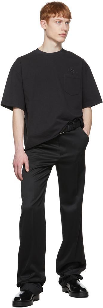 商品We11done|Black Cotton T-Shirt,价格¥416,第6张图片详细描述