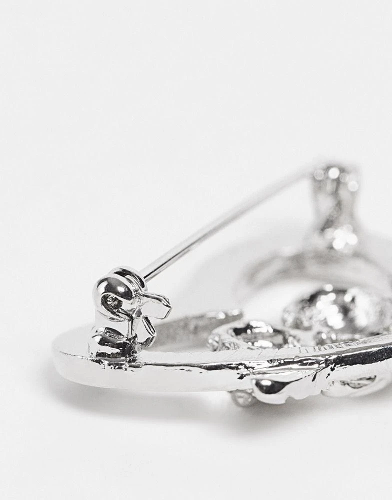商品ASOS|ASOS DESIGN wedding pave cherub brooch in silver tone,价格¥82,第4张图片详细描述