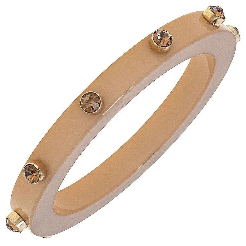 商品Canvas Style|Renee Resin And Rhinestone Bangle In Cocoa,价格¥332,第1张图片
