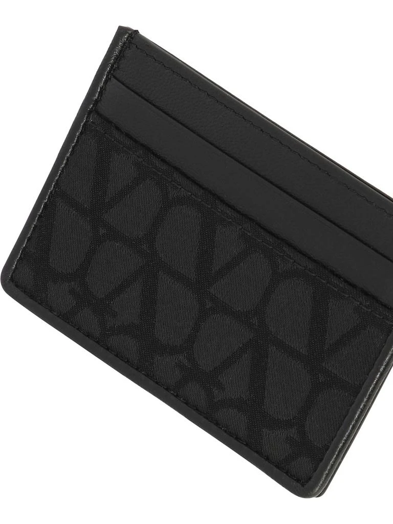 商品Valentino|Card Holder In Toile Iconographe Technical Fabric Wallets & Card Holders Black,价格¥1356,第4张图片详细描述