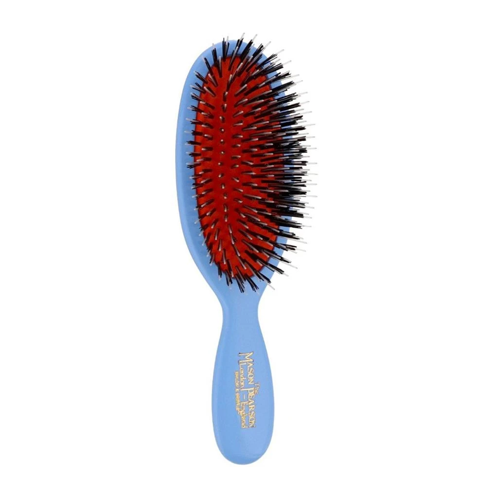 商品Mason Pearson|MasonPearson梅森皮尔森便携式半猪鬃发梳 - 蓝色BN4BL,价格¥572,第1张图片