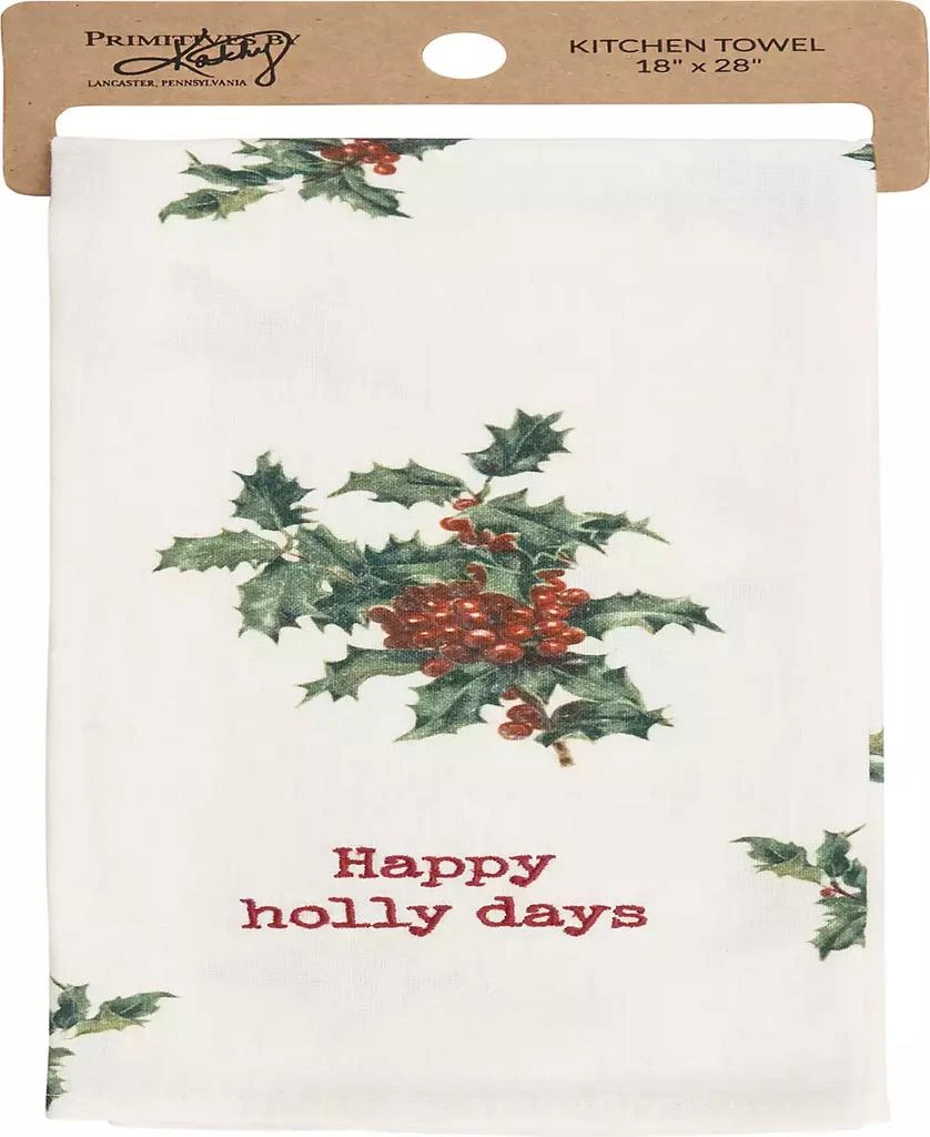 商品Primitives by Kathy|Holly Days Kitchen Towel,价格¥23,第3张图片详细描述