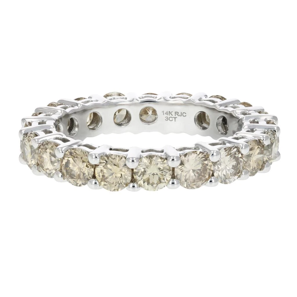 商品Vir Jewels|3 cttw Champagne Diamond Eternity Ring Wedding Band 14K Yellow Gold,价格¥12401,第4张图片详细描述