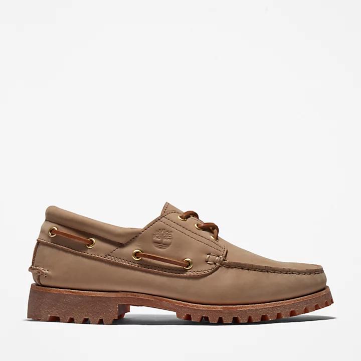 Timberland® 3-Eye Lug Handsewn Boat Shoe for Men in Light Brown商品第1张图片规格展示