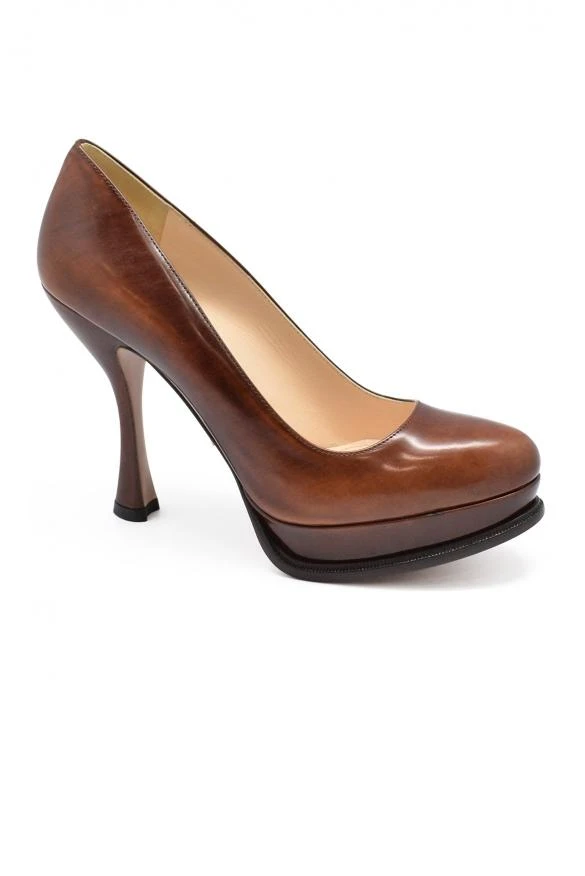 商品Prada|Luxury women's shoes jimmy choo red leather pumps,价格¥3664,第3张图片详细描述