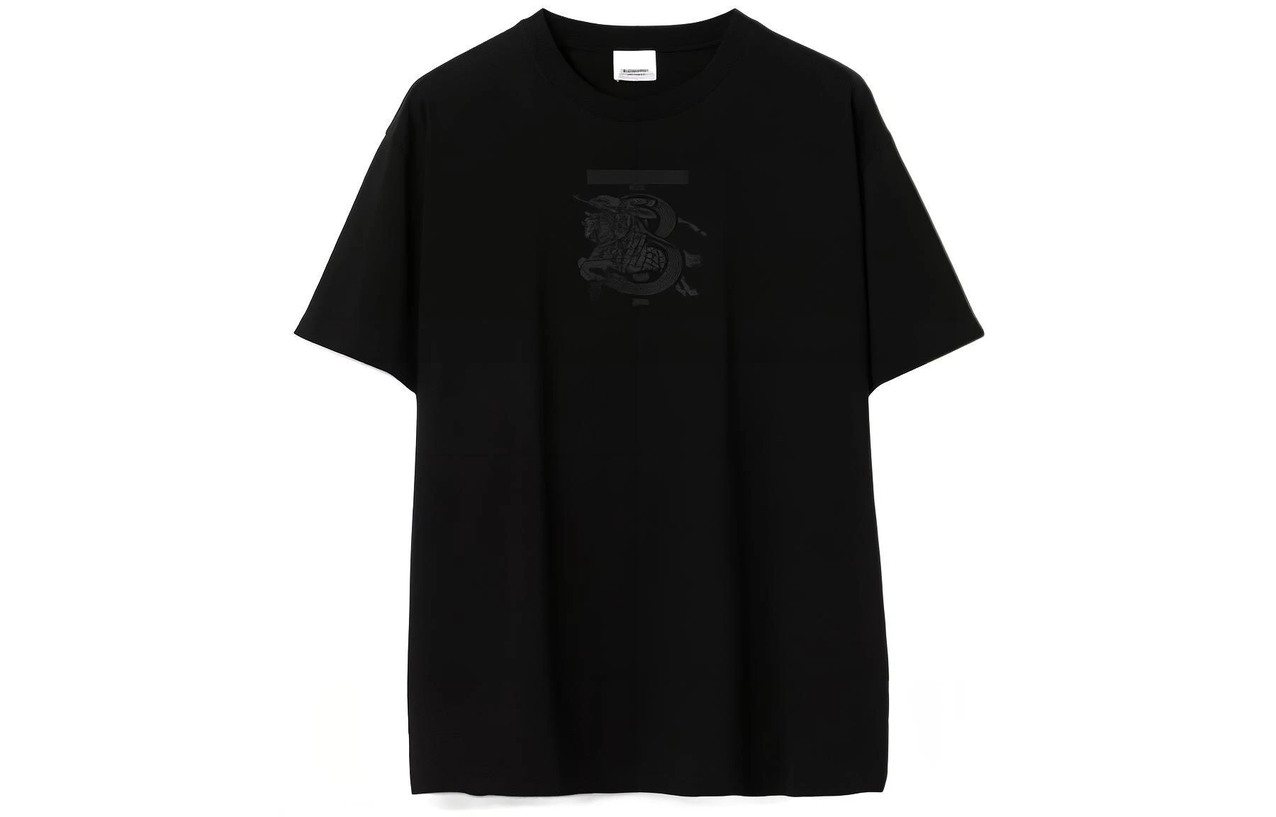 商品[国内直发] Burberry|博柏利 SS23 战马Logo印花纯色圆领套头短袖T恤 男款 黑色 80697621,价格¥2819,第1张图片