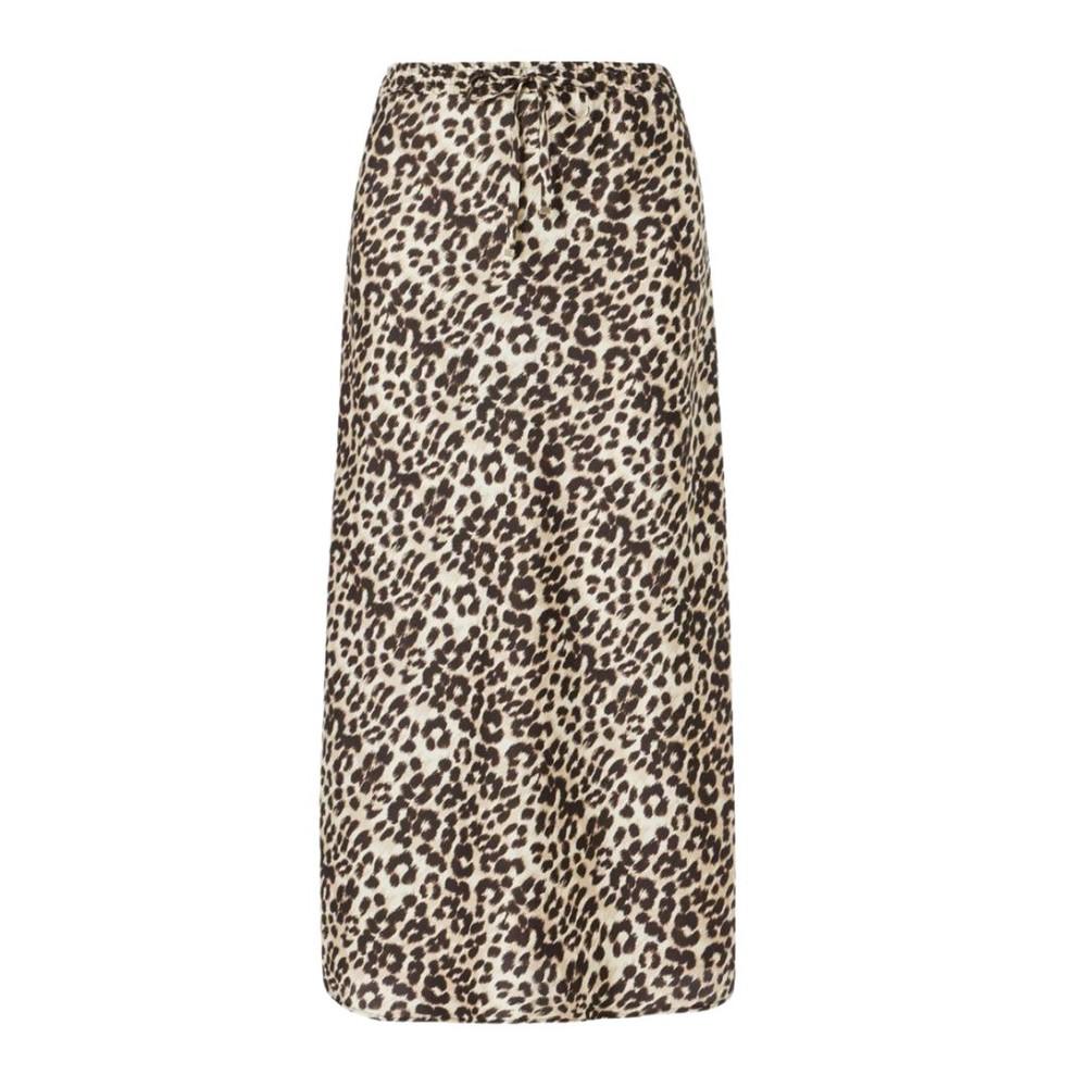 Marella Candore Leopard Bias Skirt商品第1张图片规格展示