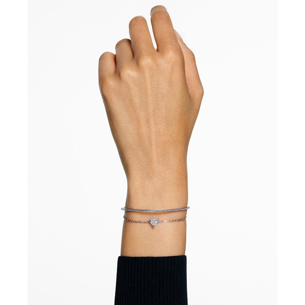 商品Swarovski|Silver-Tone Crystal Triangle Layered Bracelet,价格¥1218,第6张图片详细描述