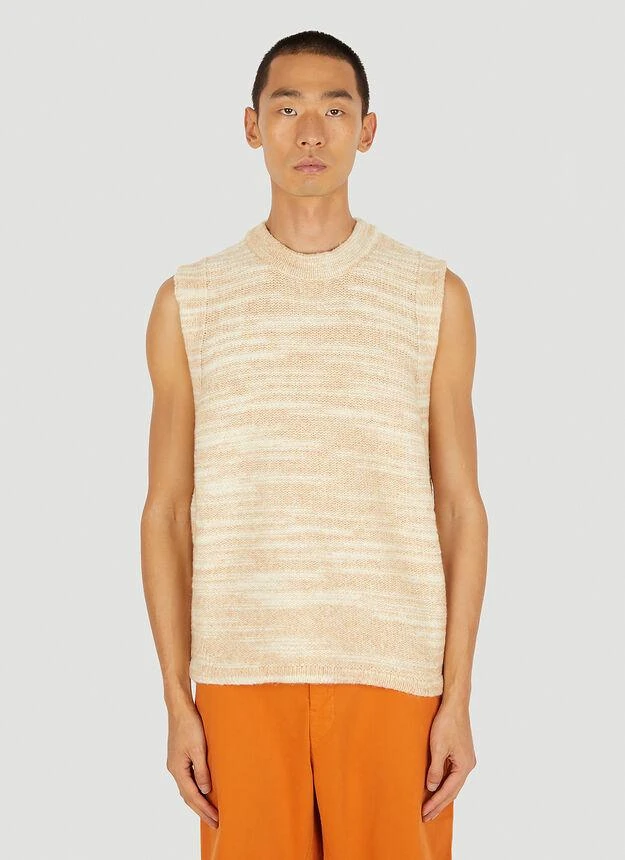 商品Stone Island|Zip Fastening Sleeveless Sweater in Beige,价格¥1194,第1张图片