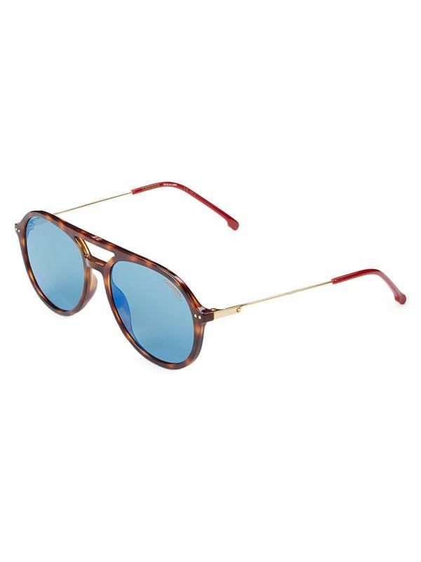 商品Carrera|53MM Faux Tortoiseshell Aviator Sunglasses,价格¥478,第2张图片详细描述