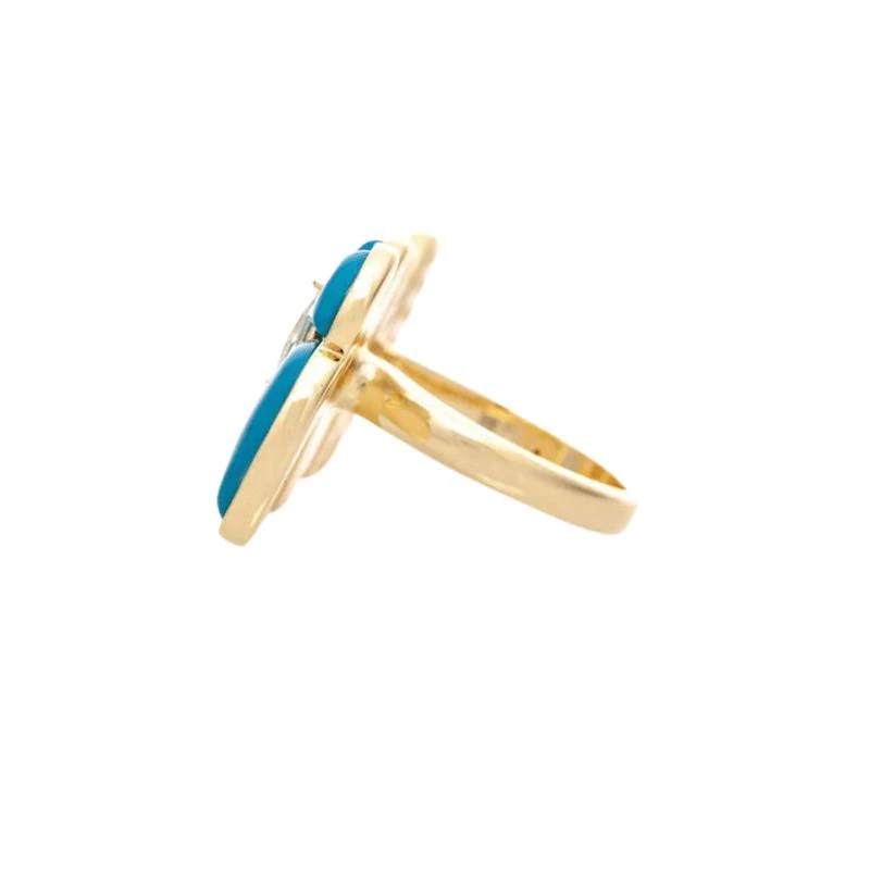 商品Rivka Friedman|Turquoise + Cubic Zirconia Encrusted Butterfly Ring,价格¥529,第2张图片详细描述