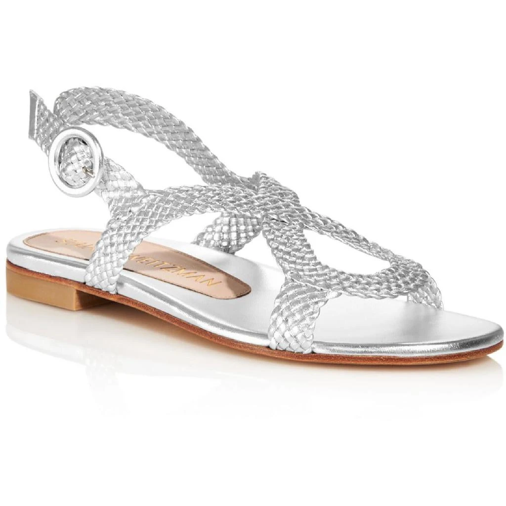 商品Stuart Weitzman|Stuart Weitzman Womens Teodora Leather Woven Slingback Sandals,价格¥543,第1张图片