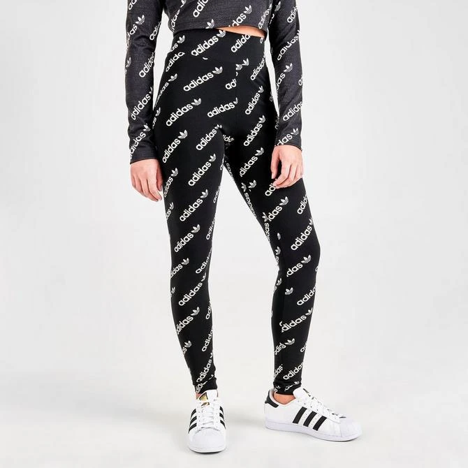 商品Adidas|Women's adidas Originals Allover Logo Print Leggings,价格¥148,第3张图片详细描述