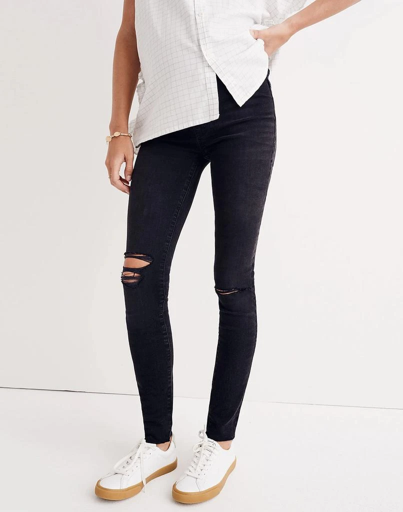 商品Madewell|Maternity Over-the-Belly Skinny Jeans in Black Sea,价格¥317,第3张图片详细描述