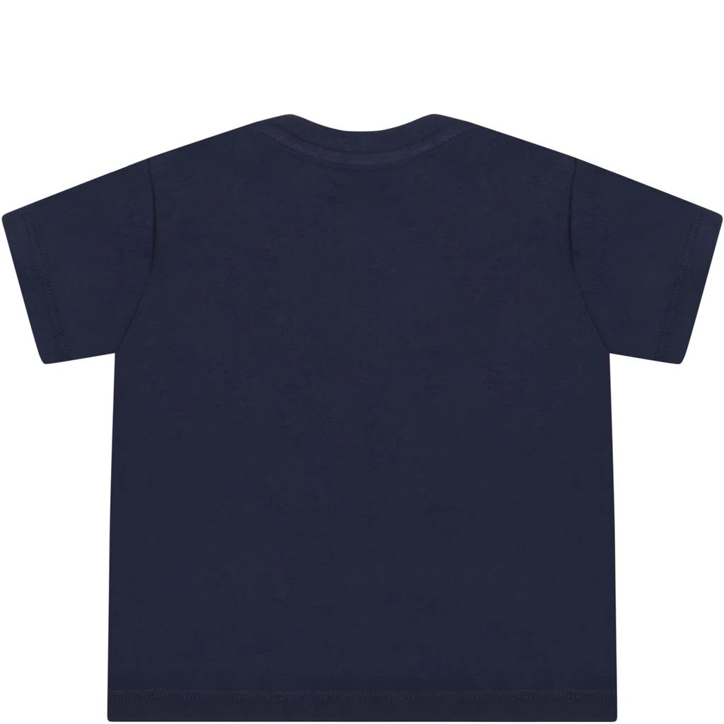 商品Ralph Lauren|Blue T-shirt For Baby Kids With Iconic Pony Logo,价格¥670,第2张图片详细描述