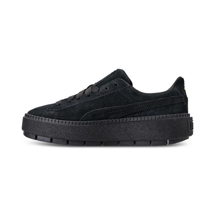 商品Puma|Women's Suede Platform Trace Casual Sneakers from Finish Line,价格¥445,第4张图片详细描述