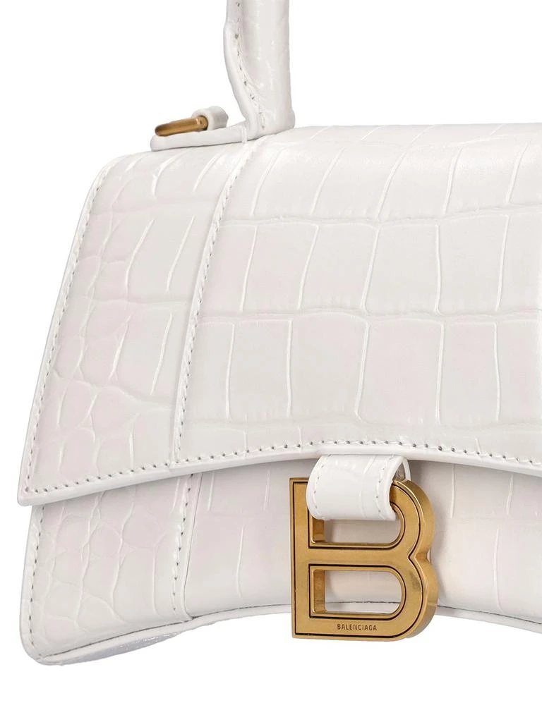 商品Balenciaga|Xs Hourglass Croc Embossed Leather Bag,价格¥21466,第3张图片详细描述