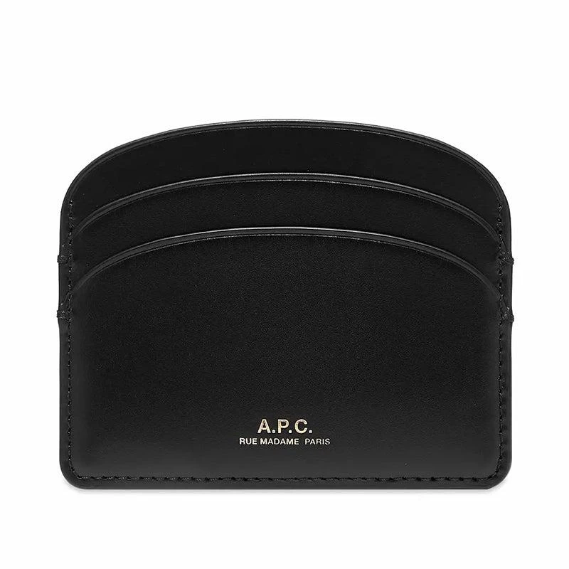 商品A.P.C.|DEMI LUNE黑色小牛皮卡包【香港仓极速发货】,价格¥1126,第1张图片