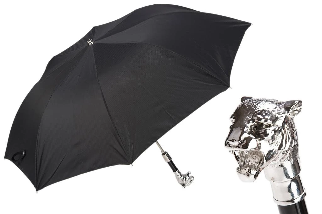商品PASOTTI|Pasotti 葩莎帝 黑色伞面 老虎手柄 晴雨两用伞,价格¥2567,第1张图片