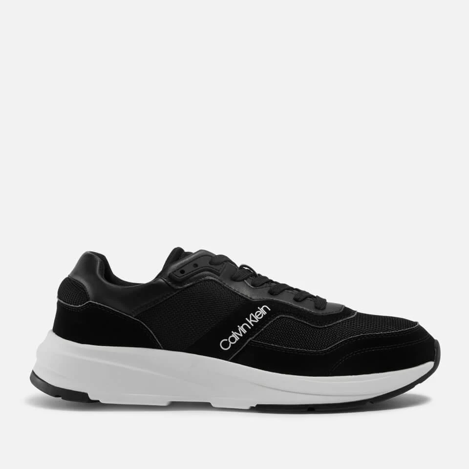 商品Calvin Klein|CALVIN KLEIN MEN'S SUEDE LOW TOP TRAINERS - CK BLACK,价格¥301,第1张图片