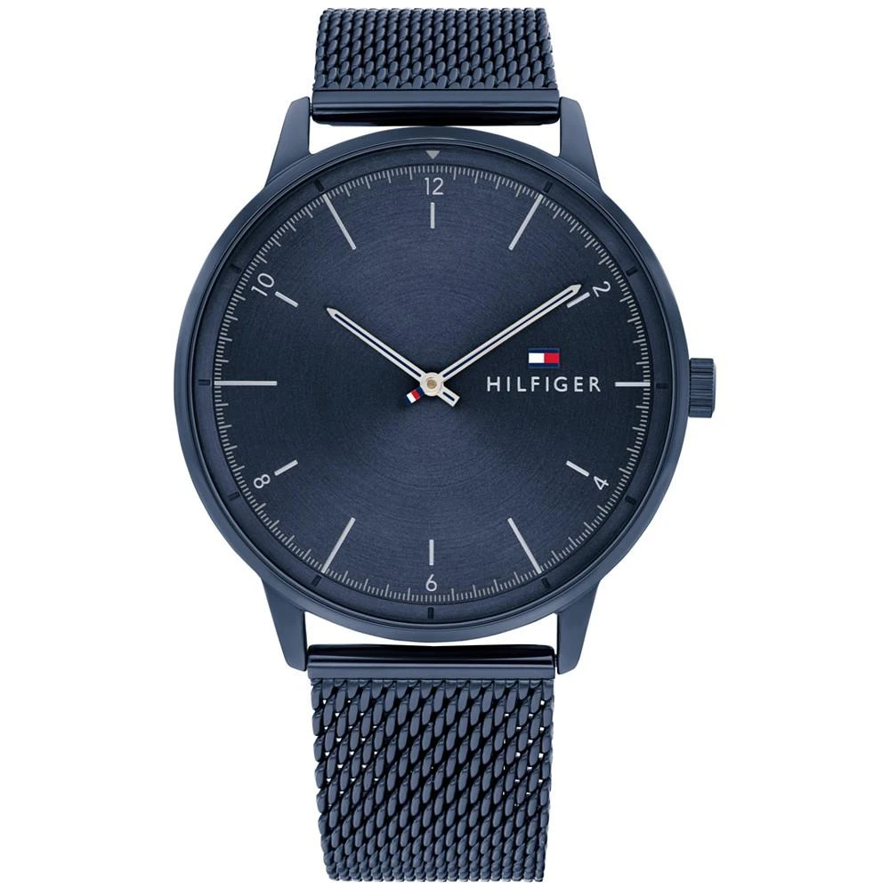 商品Tommy Hilfiger|Men's Blue Stainless Steel Mesh Bracelet Watch 43mm,价格¥869,第1张图片