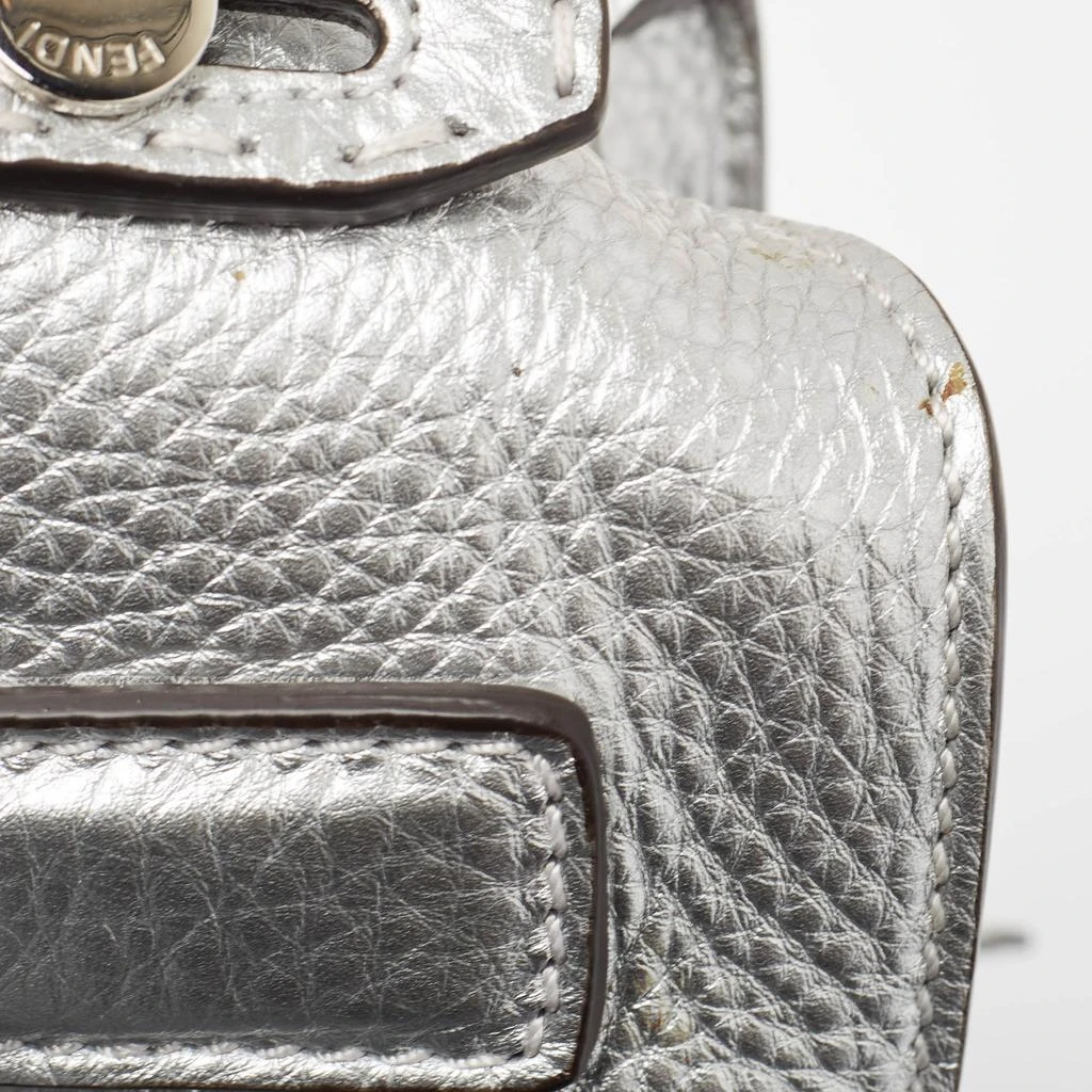 Fendi Silver Selleria Leather Slim Backpack 商品