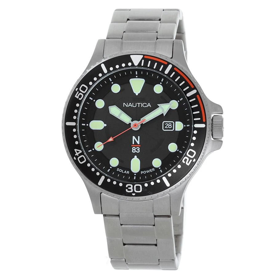 商品Nautica|Cocoa Beach Solar-Powered Black Dial Men's Watch NAPCBS307,价格¥657,第1张图片