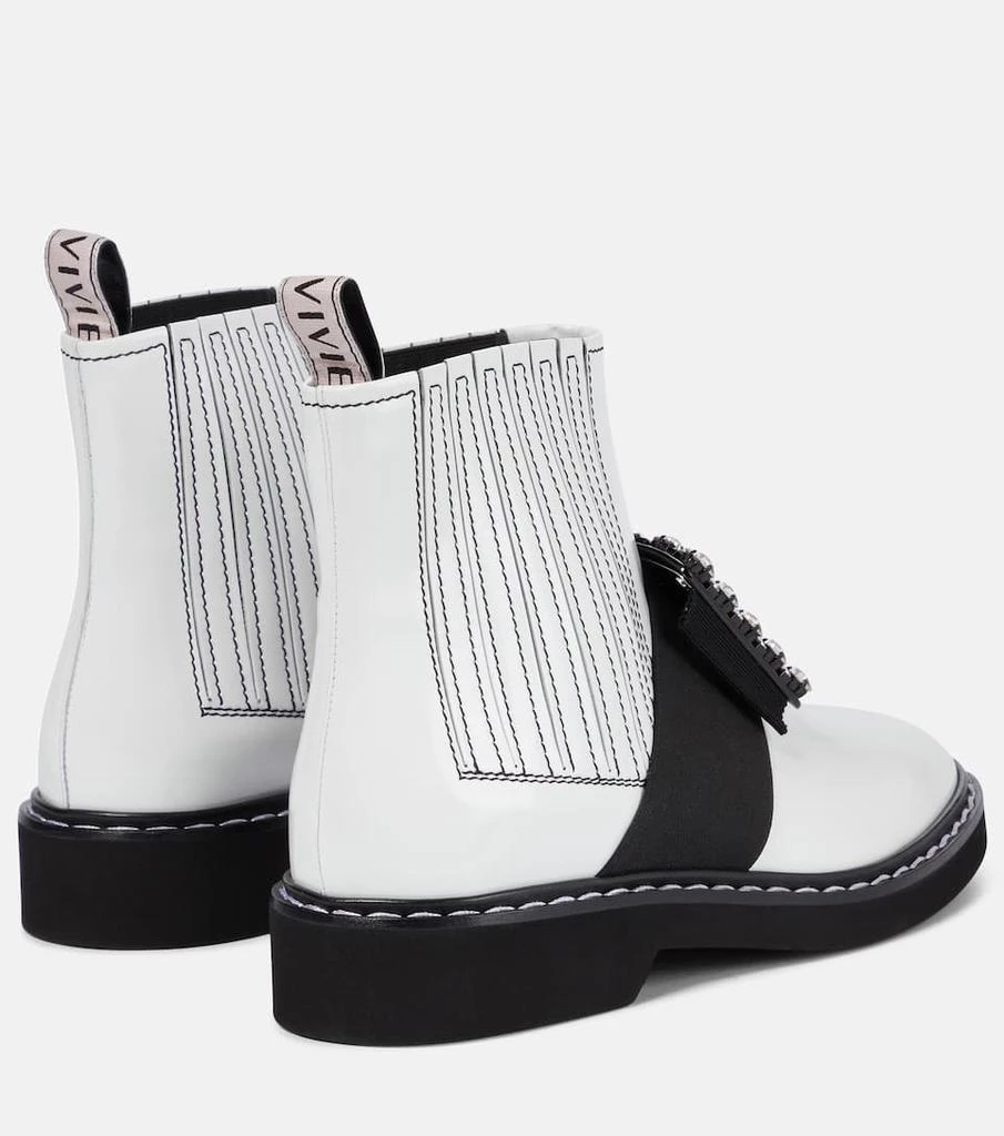 商品Roger Vivier|Viv' Rangers brushed leather Chelsea boots,价格¥14465,第3张图片详细描述