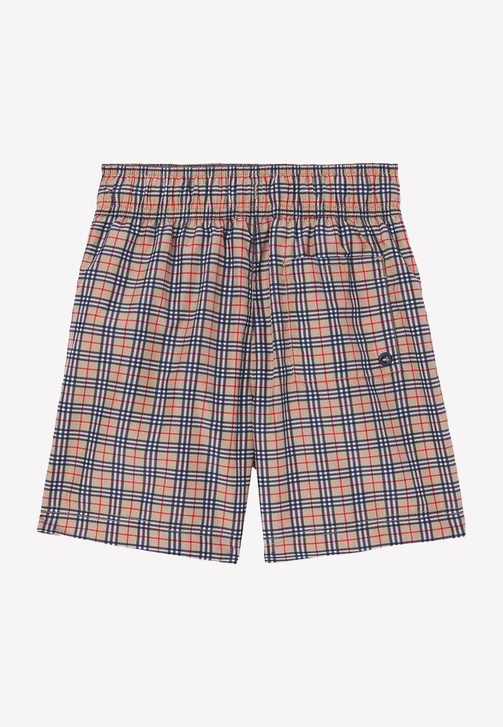 商品Burberry|Boys Signature Check Swim Shorts,价格¥1151,第4张图片详细描述