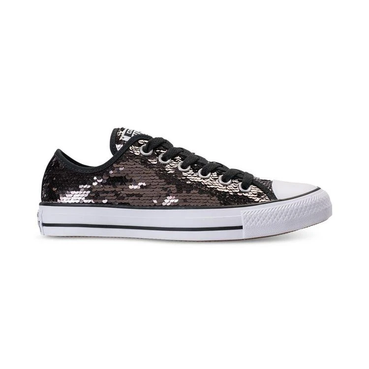 商品Converse|Women's Chuck Taylor Ox Sequin Casual Sneakers from Finish Line,价格¥297,第2张图片详细描述