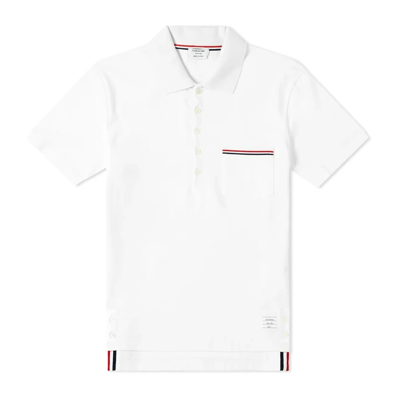 商品Thom Browne|Thom Browne 男士白色POLO MJP060A-01454-100,价格¥1958,第1张图片