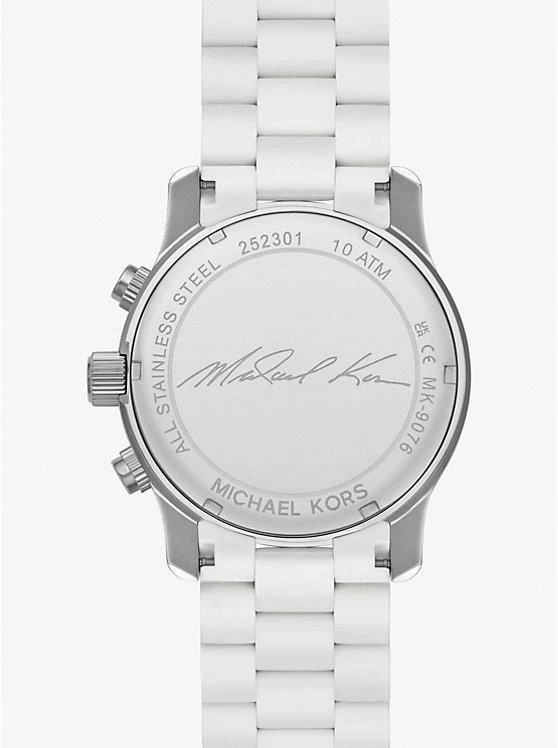 商品Michael Kors|Oversized Runway White-Tone Watch,价格¥2173,第4张图片详细描述