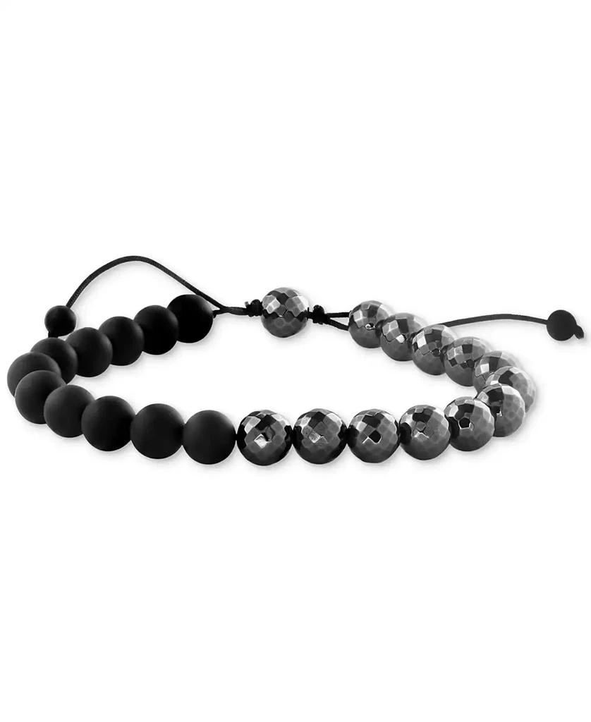 商品Effy|EFFY® Men's Onyx & Hematite Beaded Black Cord Bolo Bracelet,价格¥402,第1张图片