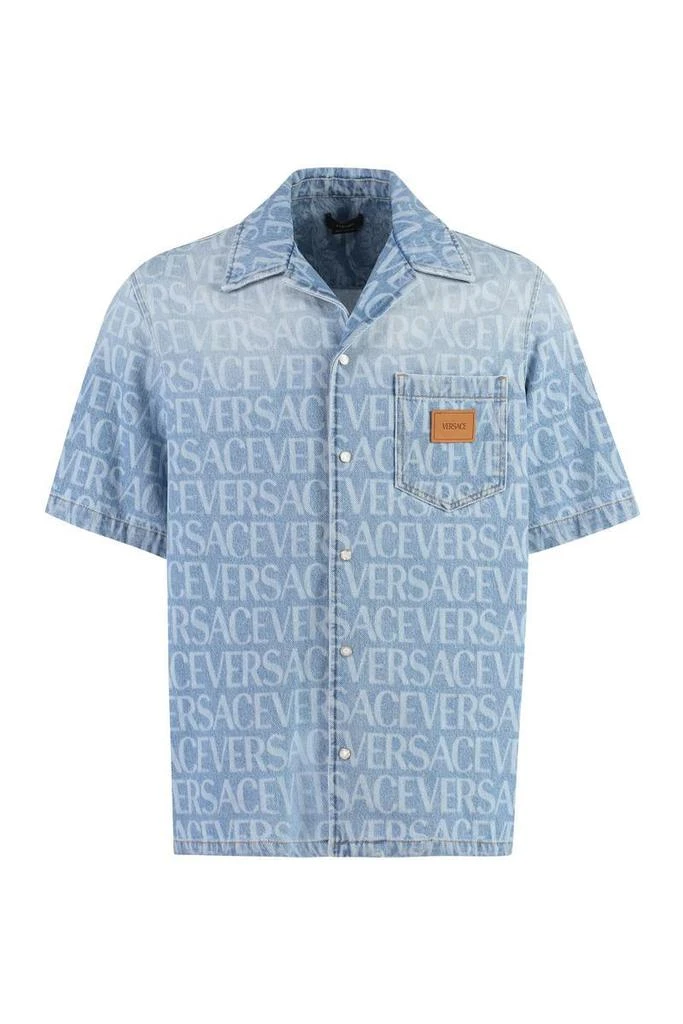 商品Versace|Versace Shirts in Navy,价格¥6281,第1张图片