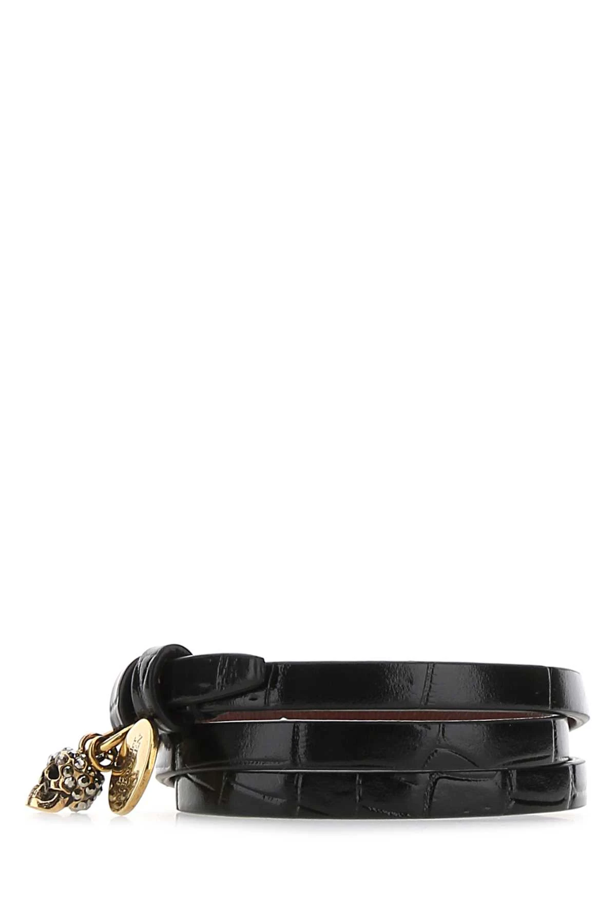 商品【商品预售7天】 Alexander McQueen|Alexander McQueen 女士手链手镯 5511561JM111001 黑色,价格¥1382,第3张图片详细描述
