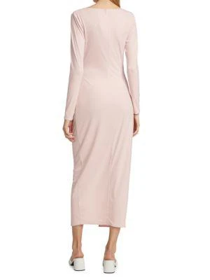 商品Self Portrait|Ruched Long Sleeve Midi-Dress,价格¥846,第2张图片详细描述