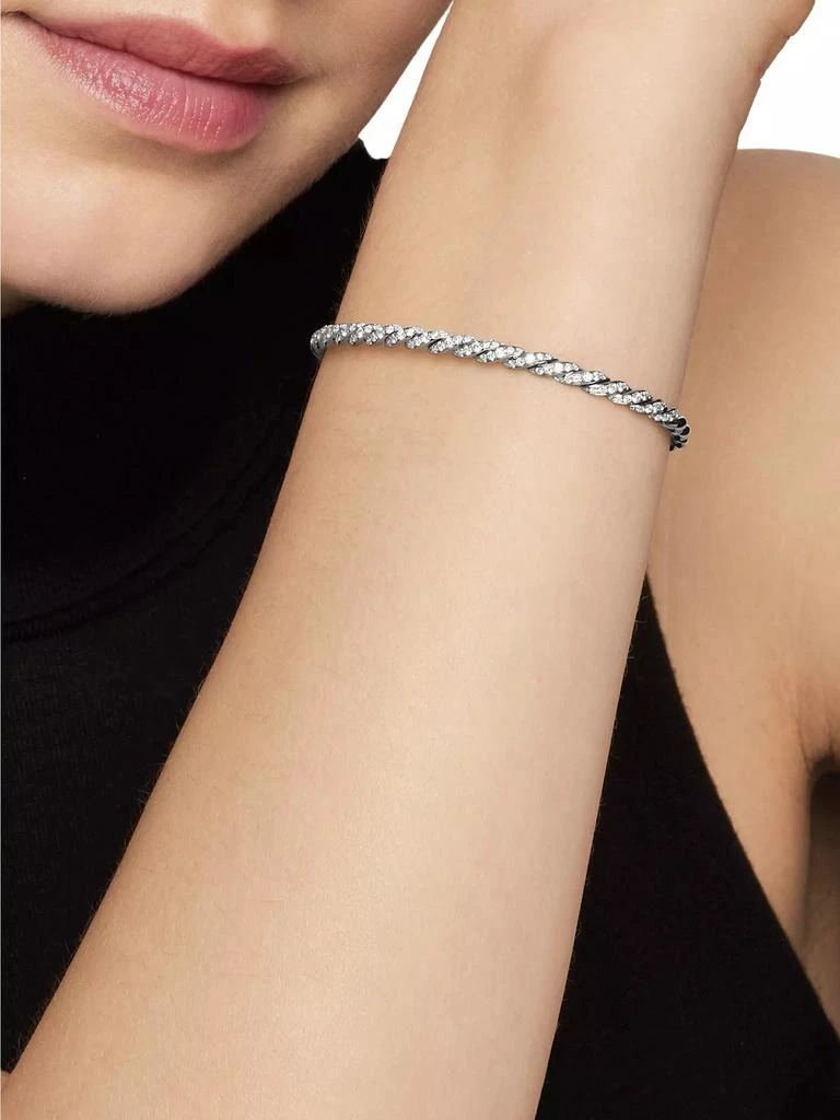 商品David Yurman|Sculpted Cable Flex Bracelet in 18K White Gold,价格¥55703,第3张图片详细描述
