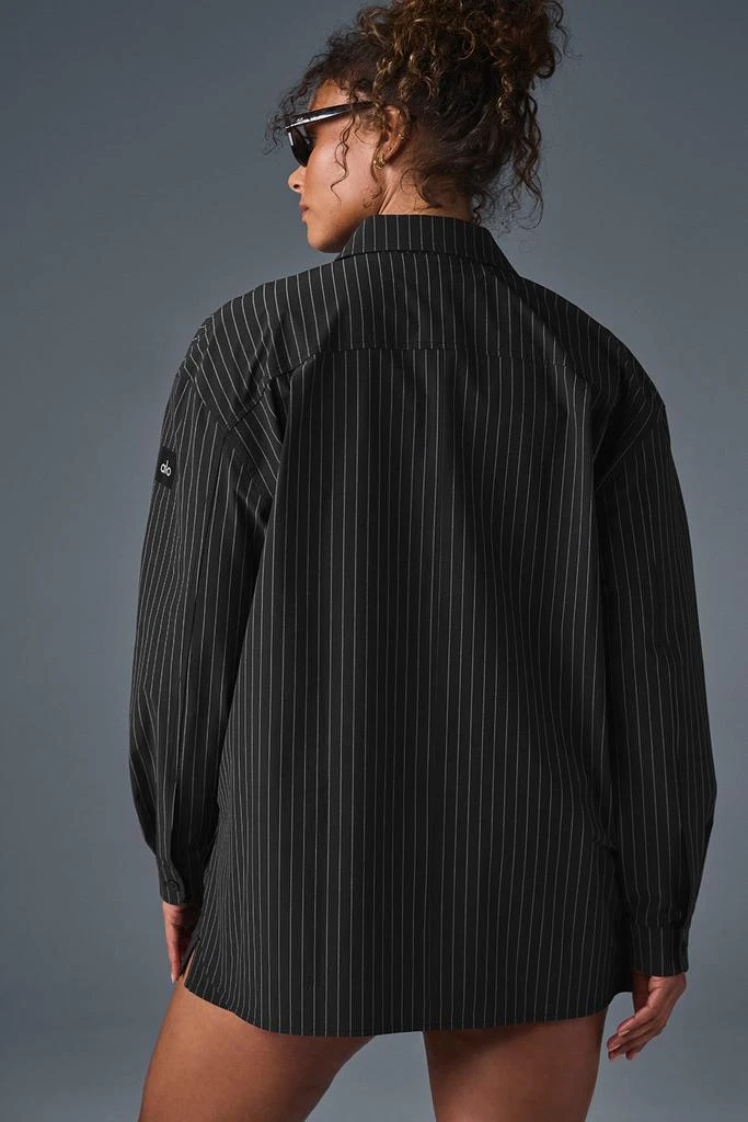 Pinstripe Daylight Button Down Long Sleeve - Black/Titanium 商品