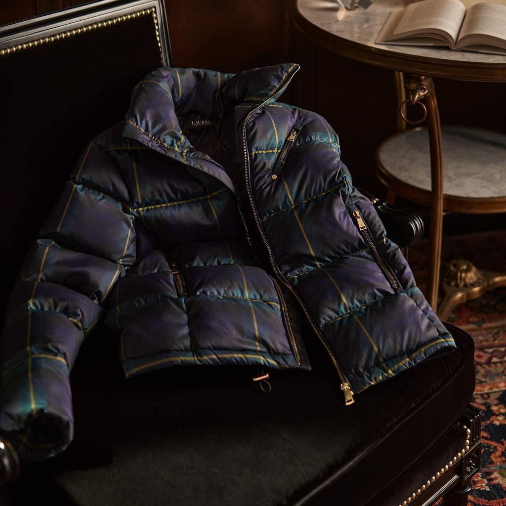 商品Ralph Lauren|Plaid Quilted Down Coat,价格¥1723,第7张图片详细描述